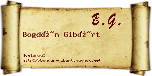 Bogdán Gibárt névjegykártya