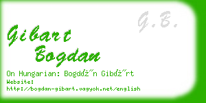 gibart bogdan business card